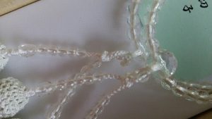 女性用２連数珠,白水晶切子（5mm玉） 正絹房2